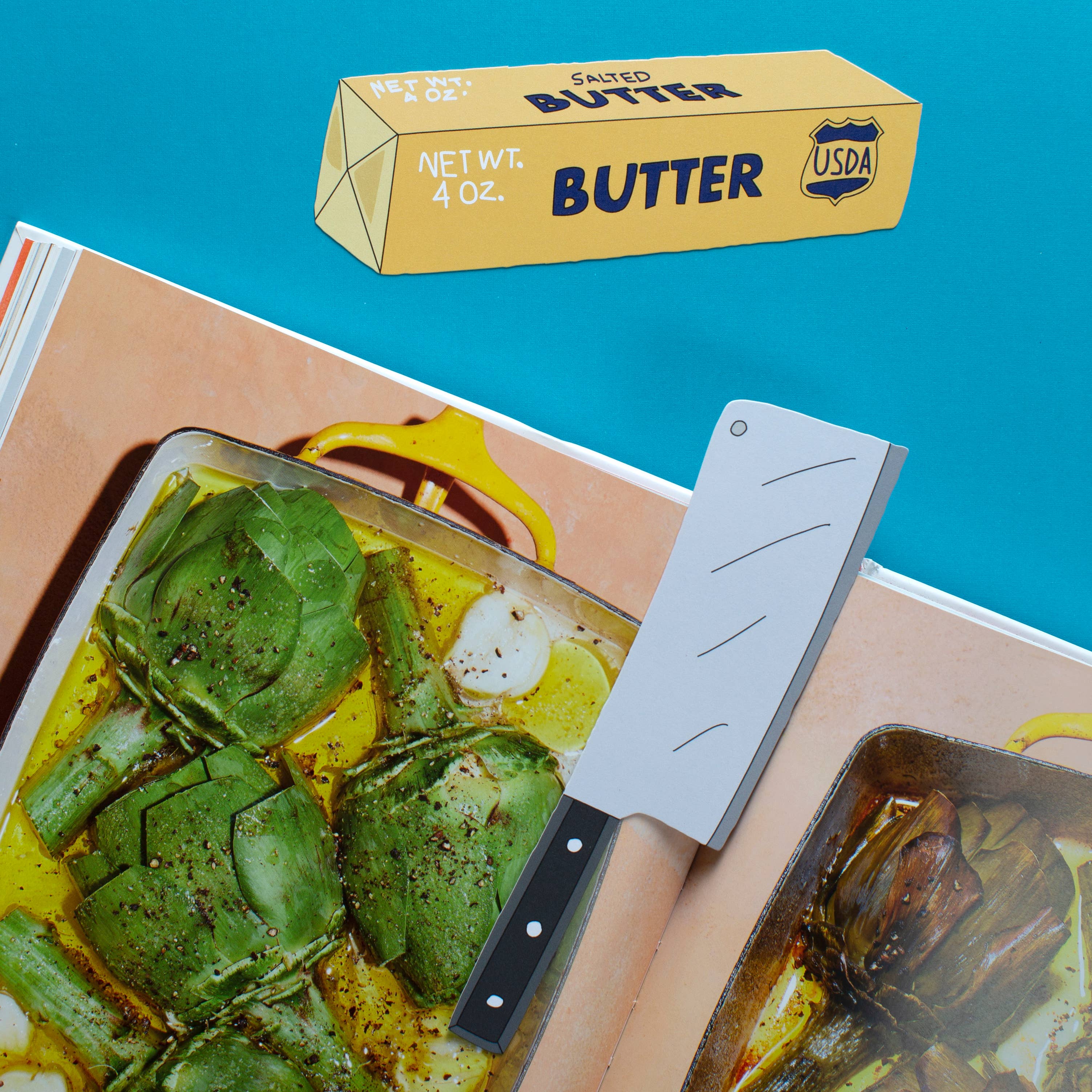 Humdrum Paper - Wholesale Bookmark - Stick of Butter Bookmark (it's die cut!)1