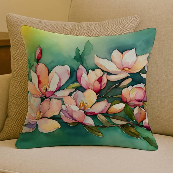 Louisiana Magnolia's in Aquarel Kussen 18x18 DAC1663 voor wholesale door Caroline's Treasures