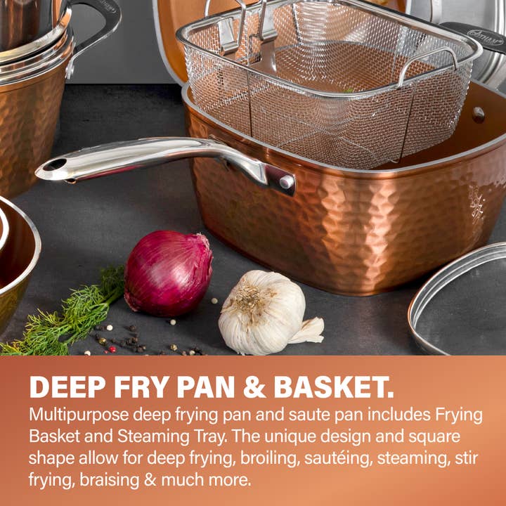 Gotham Steel/Granitestone - Wholesale Cookware Set - Gotham Steel Hammered Copper 20-Piece Cookware, Bakeware Set