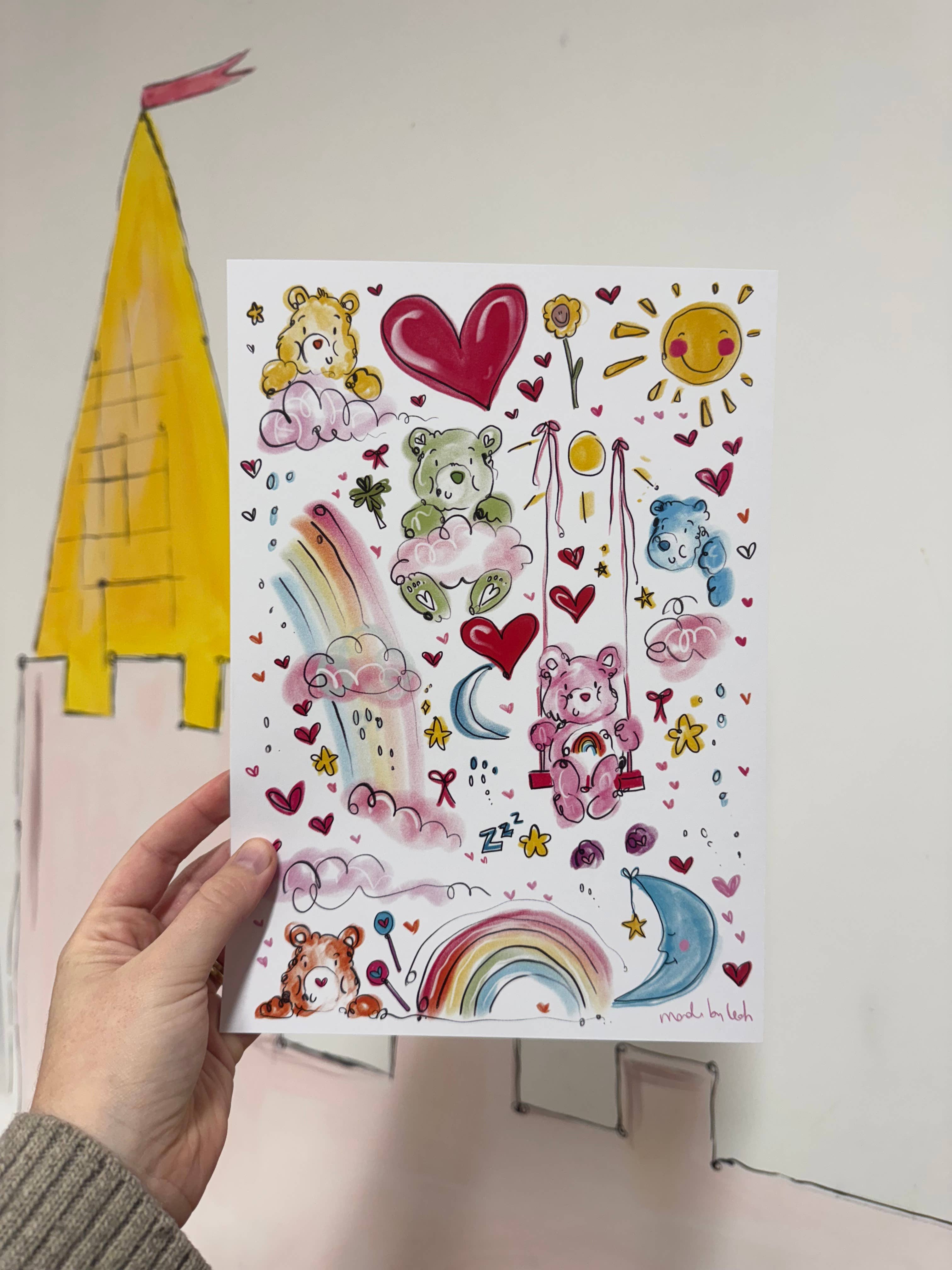 Made by Leah - Vente Carte de vœux classique - Design des Bisounours0