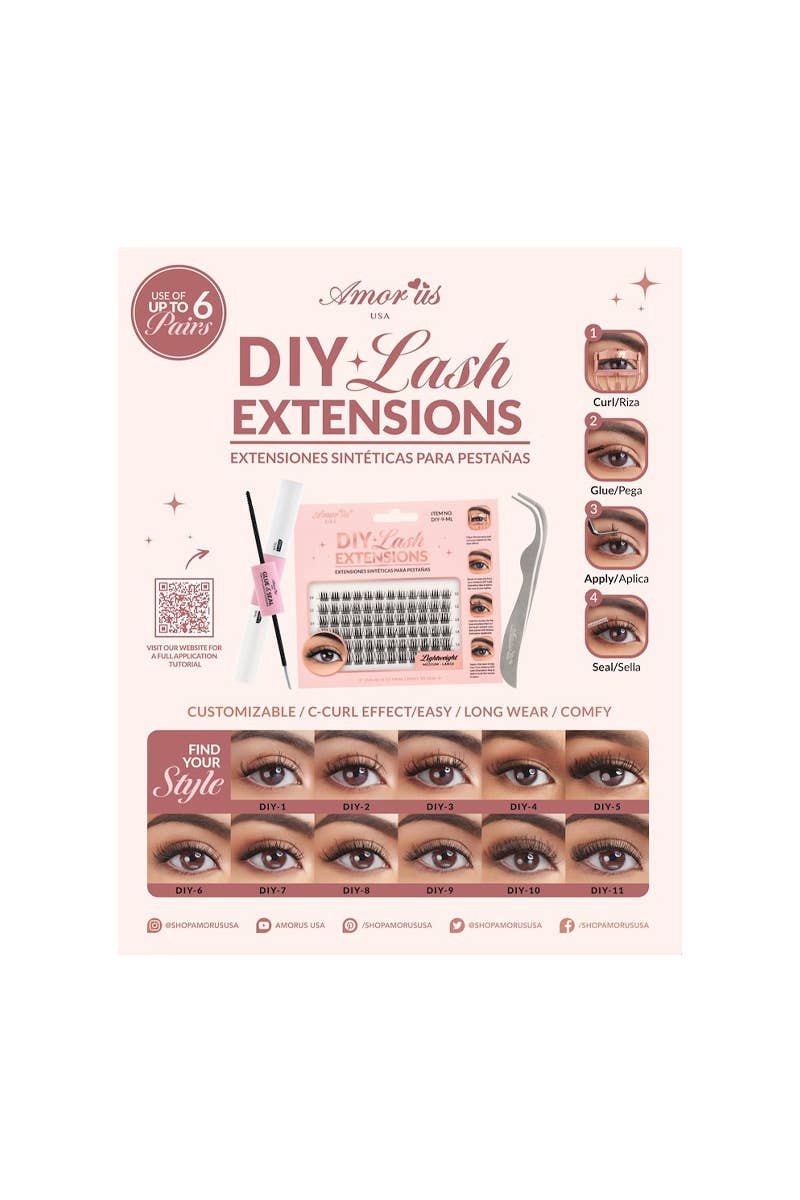 PINEAPPLE Beauty - Wholesale False/fake eyelashes - AMORUS DIY-P-08-ML DIY Lash Extensions Kit - 12Kit3