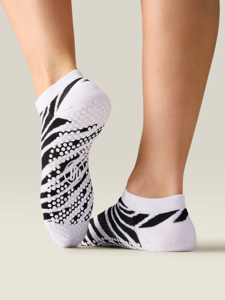 Classic Low Rise Grip Socks - Savannah Stripes for wholesale by MoveActive