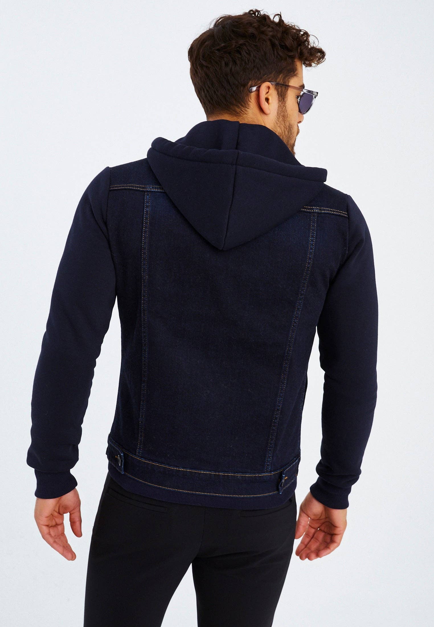 Leif Nelson GmbH - Wholesale Jacket - Men's - Men's Denim Jacket Hood LN-57573