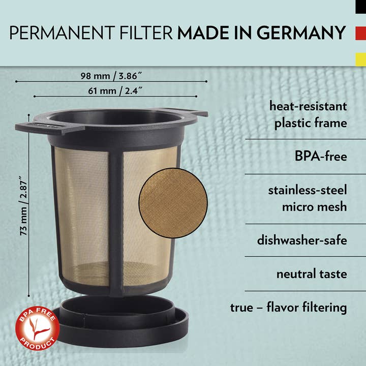 finum - Wholesale Tea Strainer/Infuser - BREWING BASKET M, Permanent Filter