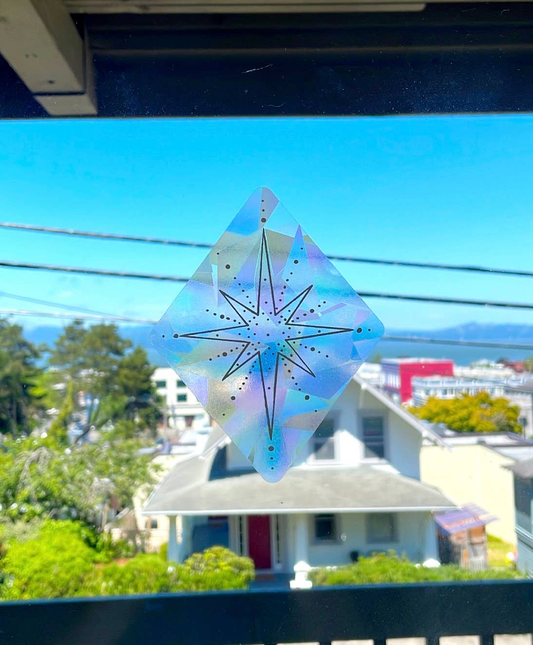 The Raven’s Edge Studio - Wholesale Suncatcher - Suncatcher | White Star Window Sticker | Rainbow Maker Decal2