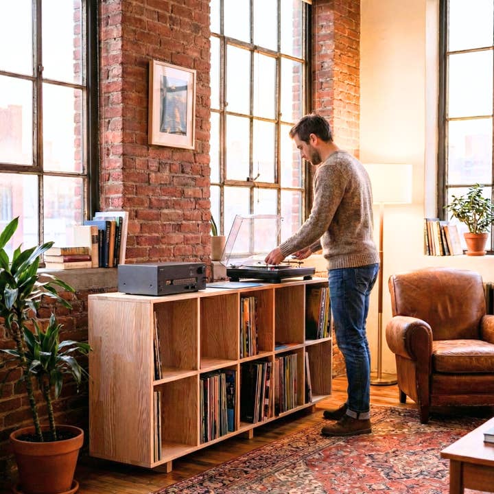 3-Tier Record Storage & Bookshelf for wholesale by Stoff Mobel