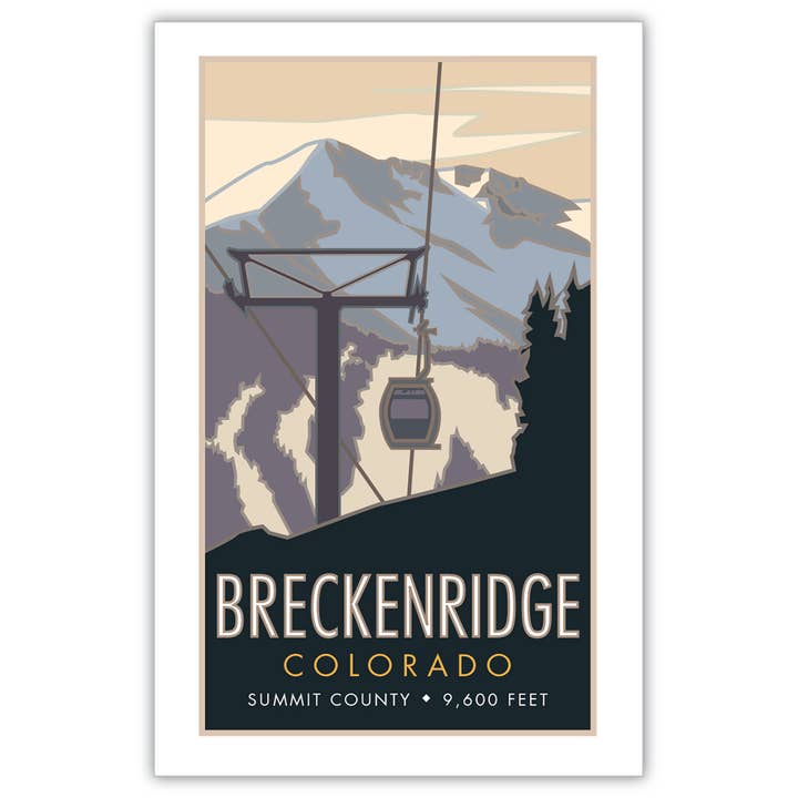 Breckenridge, Colorado, Ski Gondola - Posters for wholesale by M&W Design Co - Travel Posters