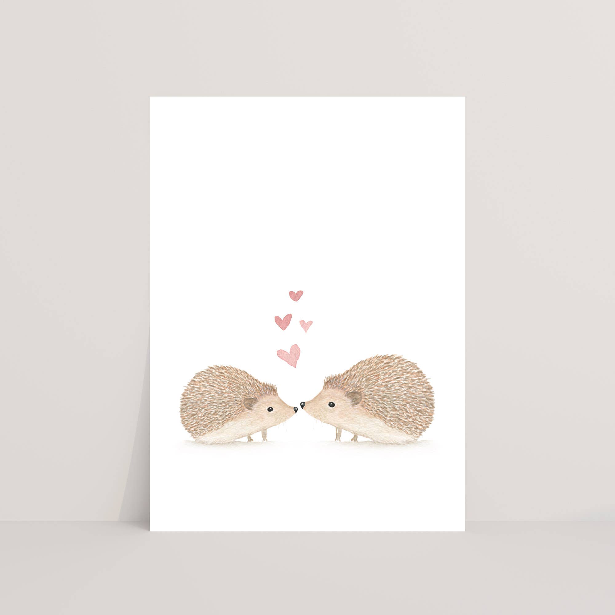 Appeloogje - Wholesale Love Card - Postcard hedgehogs with hearts