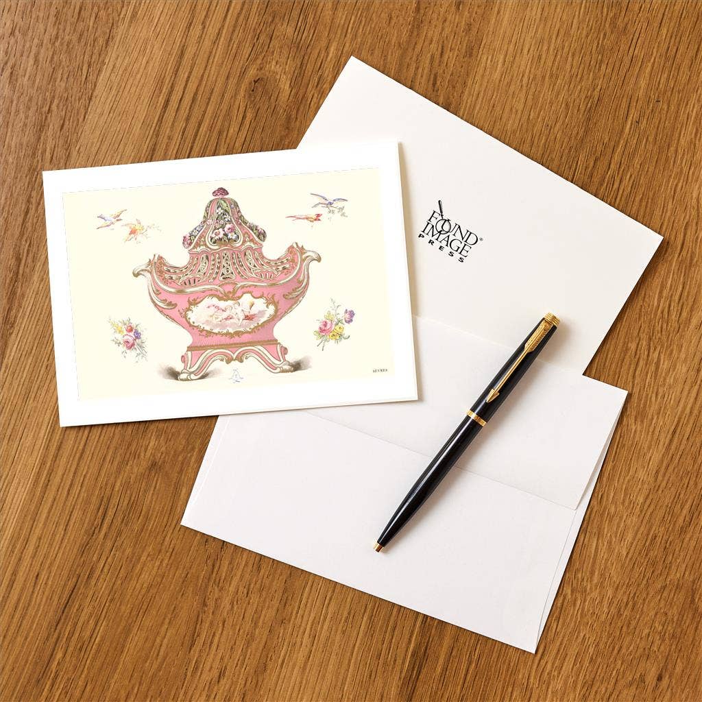 Found Image Press - Wholesale Briefpapier/indexkaartenset - Wenskaart DA-647 Uitgebreid Sevres Serveervat1