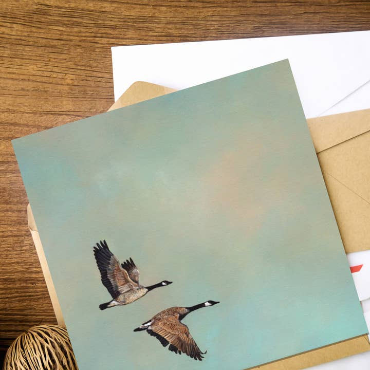 Portrait of Clouds - Wholesale Everyday Greeting Card - Canada Geese Greetings Card "Sacrosanct" - Luxury Cardstock2