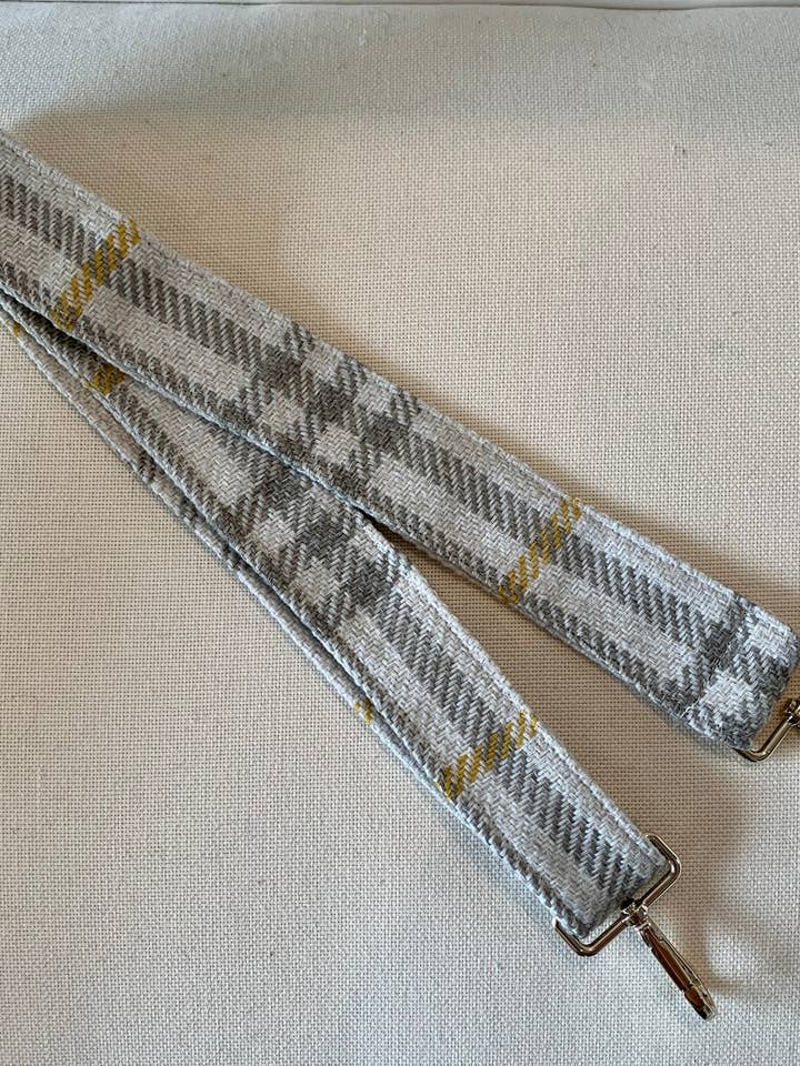 Bandolera para bolso - Tartan Pion Mustard para venta al por mayor de Bazar Atelier Sablon
