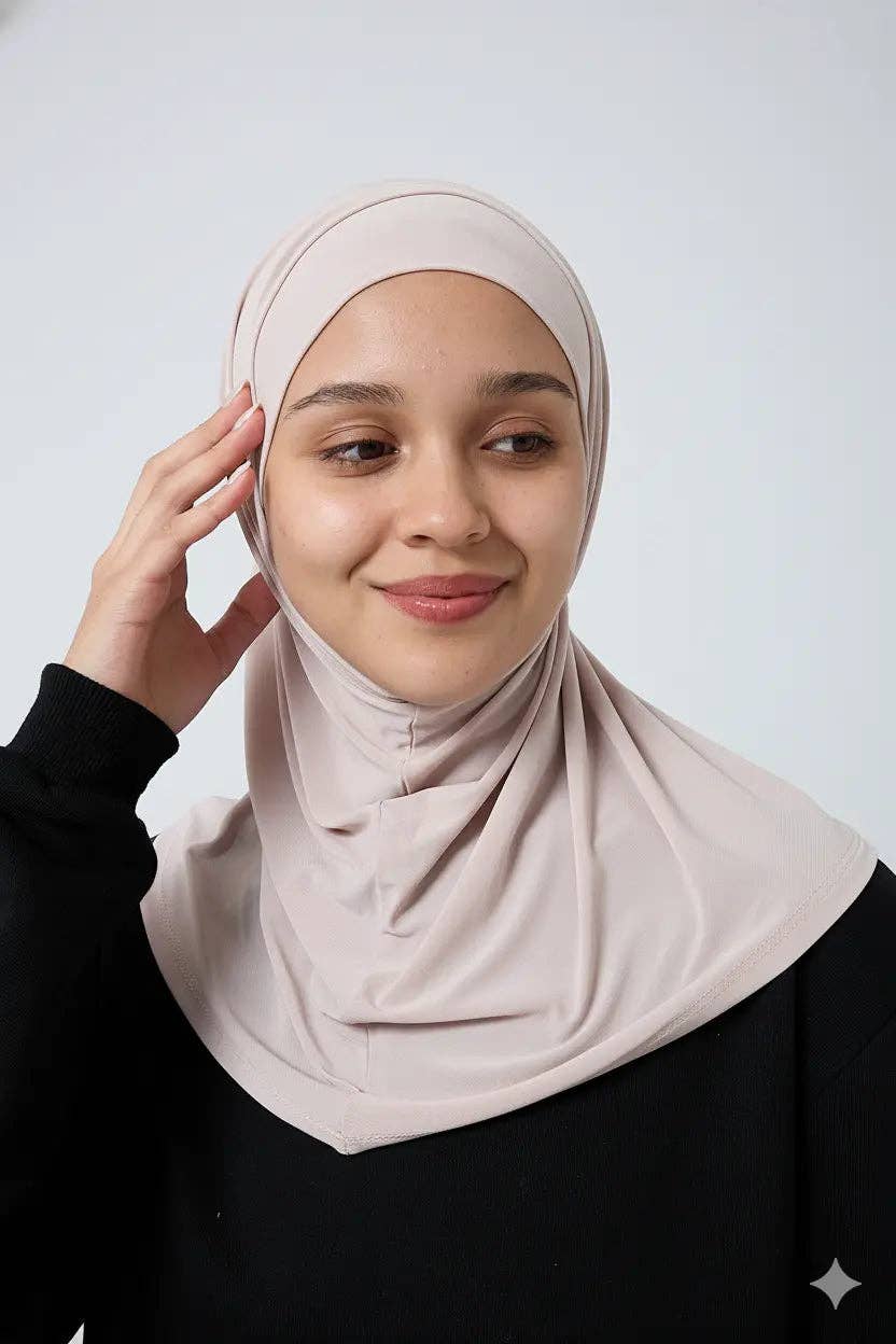 Akoya Hijabs – wholesale Hijab – Women’s – Instant Two-Piece Sandy Hijab1