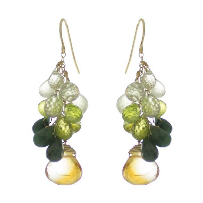 Cedar Green Drop Earrings for wholesale by Rafia