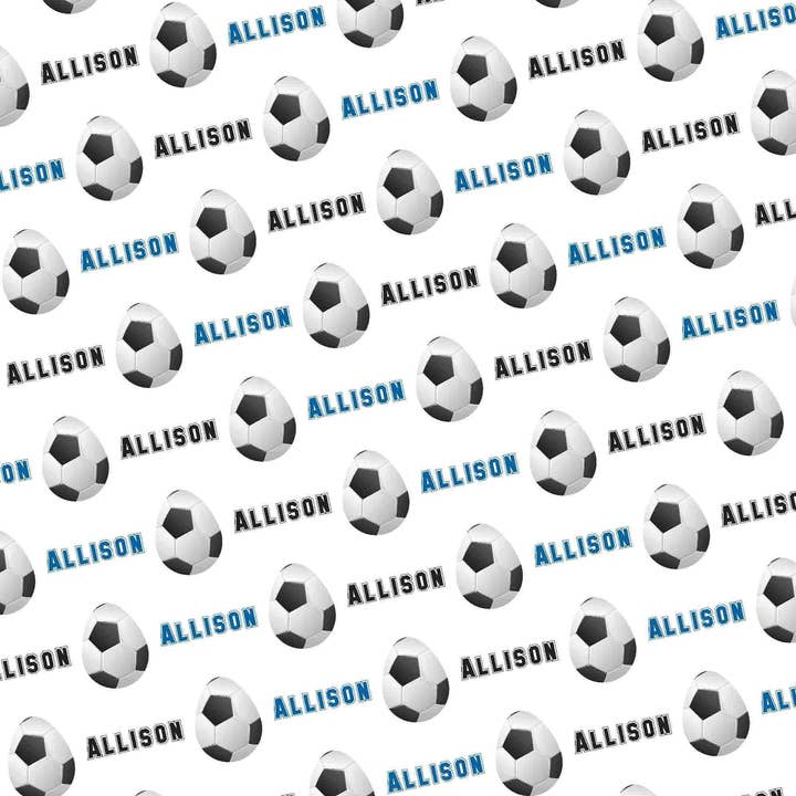 Panier-cadeau personnalisé de football de Pâques transparent pour la vente par Potter's Printing