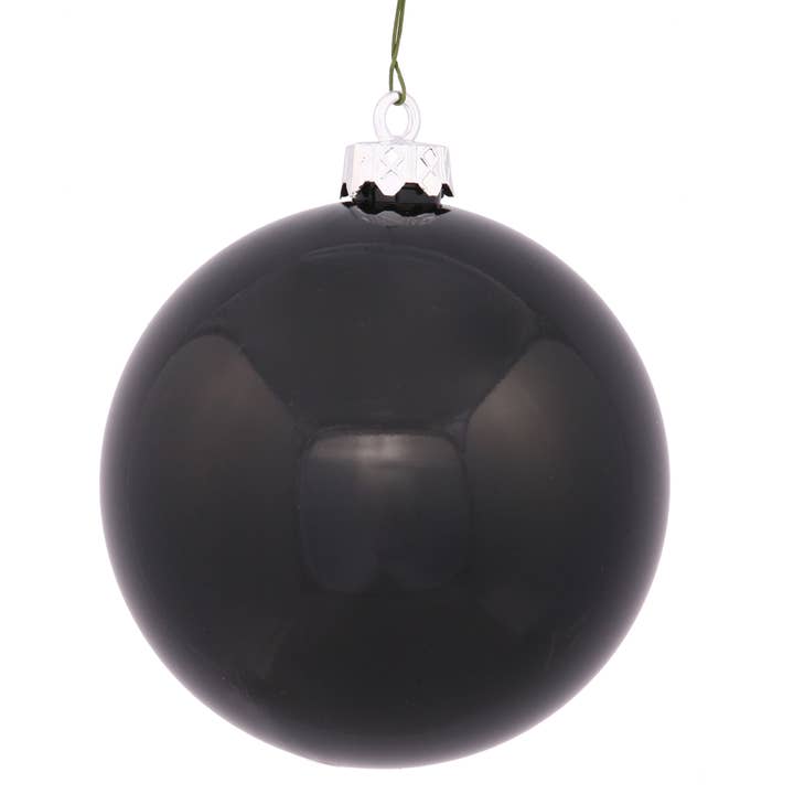 Vickerman 10" Black Shiny Ball Ornament for wholesale on Faire
