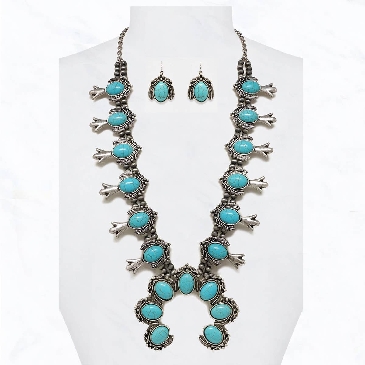 Suzie Q USA – Engroshandel Smykkesæt – Semi ægte sten vestlige halskæde øreringe sæt2