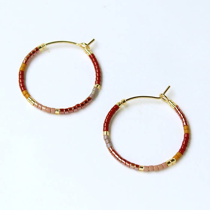 Beauty Hoops Small / Maroon for wholesale by bluma project