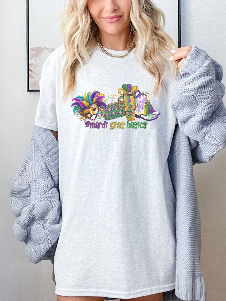 SONDO DESIGN LTD – wholesale Tunic – Women’s – Marid Gras Basics Shirt, Bootie Boujee Mardi Gras Shirt5