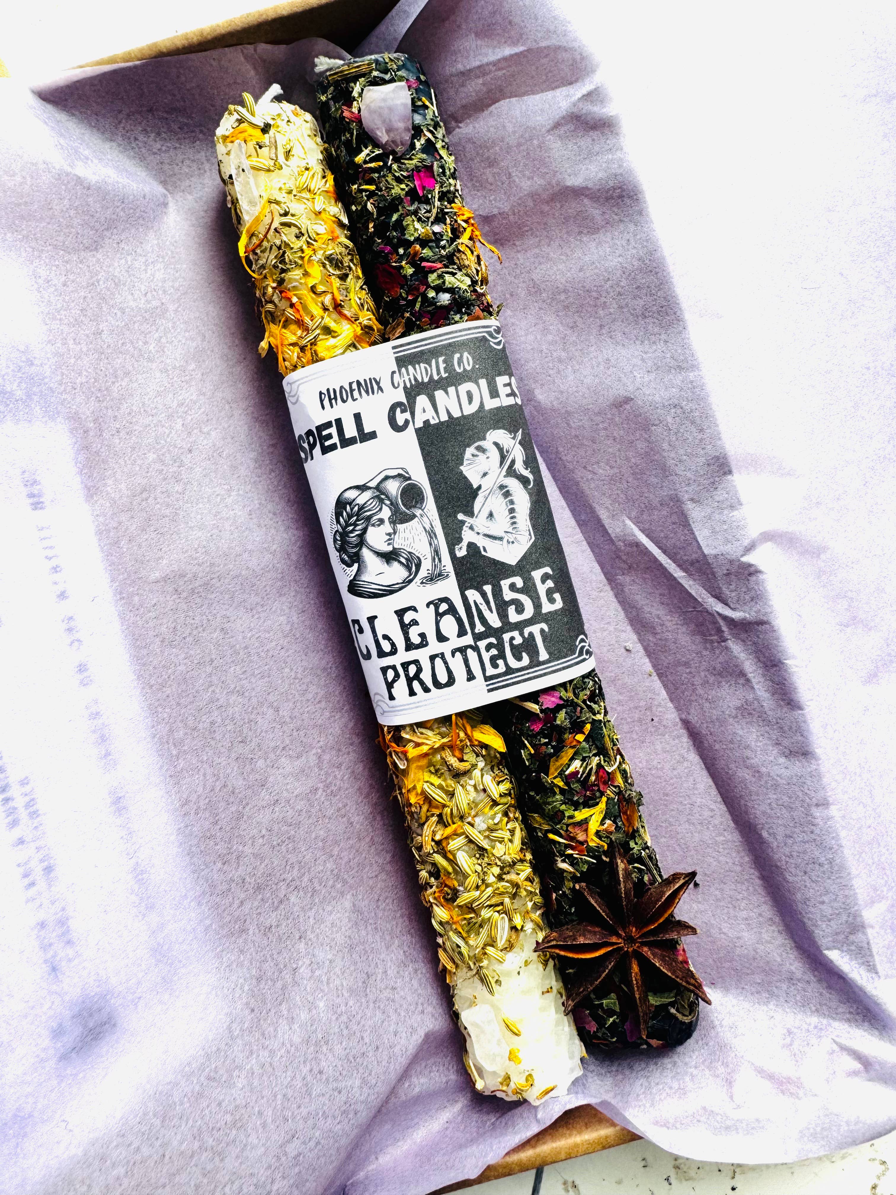 Phoenix Candle Company - Wholesale Votive Candle - Large Dressed Beeswax Spell Candles 8" (20cm)6