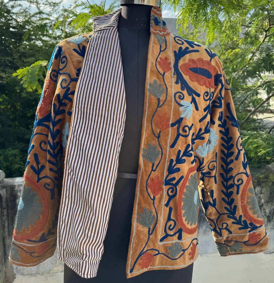 bhavnas boutique - Wholesale Jacket - Women's - Bohemian Style Coat Embroidery Cotton Suzani Coat Jacket 7