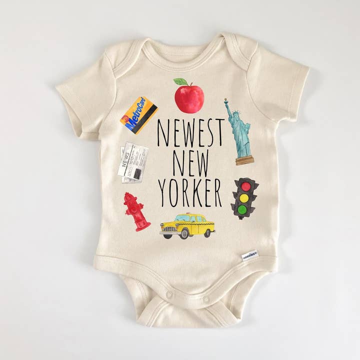 New York City Ny - Baby Boy Girl Clothes Infant Bodysuit Funny Cute Newborn for wholesale by North Fork Forager LLC