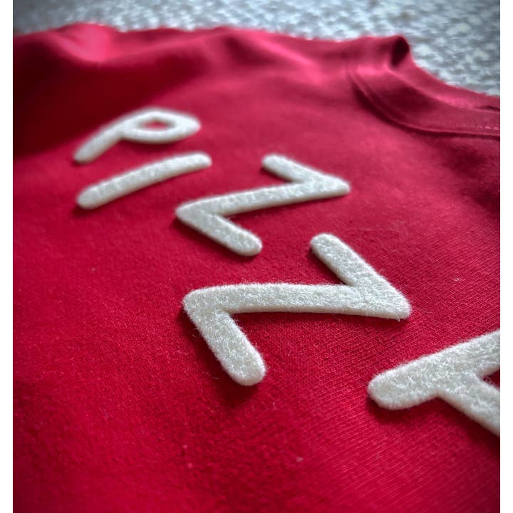 Chitown Clothing - Wholesale Sweatshirt - Kids - Kids Pizza Felt Applique Crewneck
