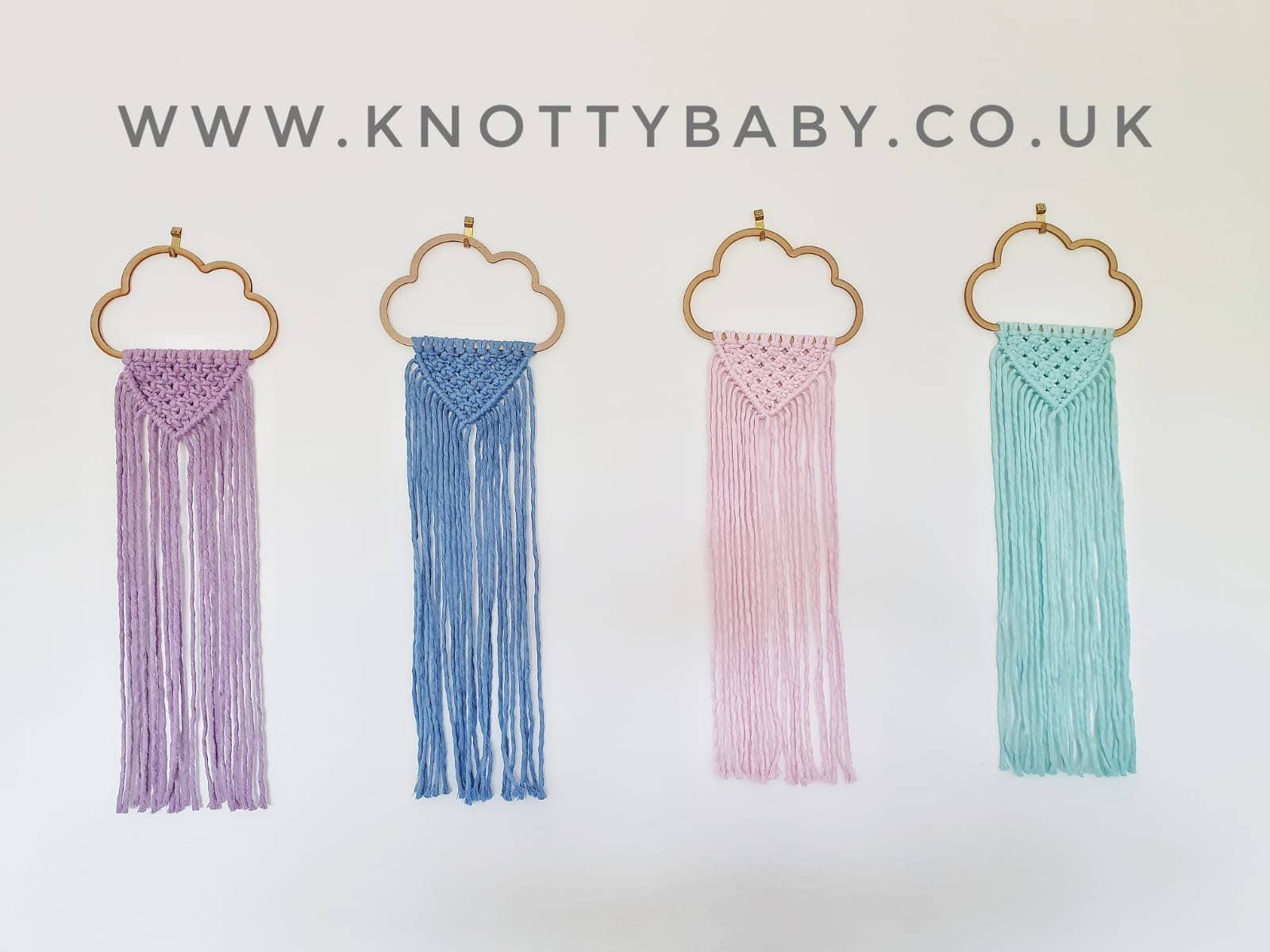 Knotty_baby - Vente Décoration murale – enfant et bébé - Tenture murale en macramé 100% coton/emballage écologique/pépinière2