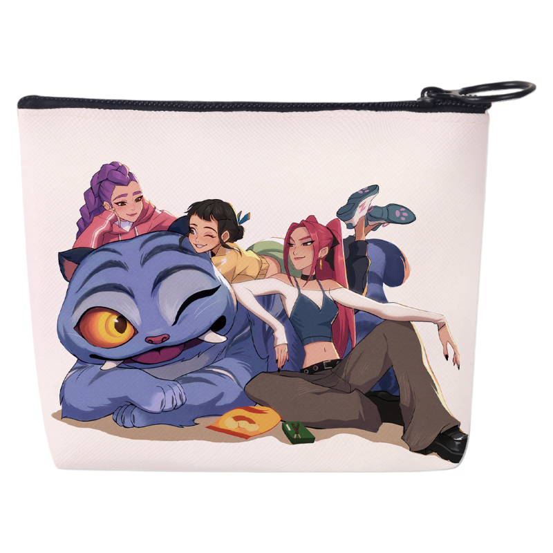 Auraquise - Vente Porte-monnaie – enfant - Nouveau porte-monnaie imprimé mini porte-monnaie petit portefeuille portable porte-clés & porte-cartes d'anime Chasseurs de Démons K-Pop2