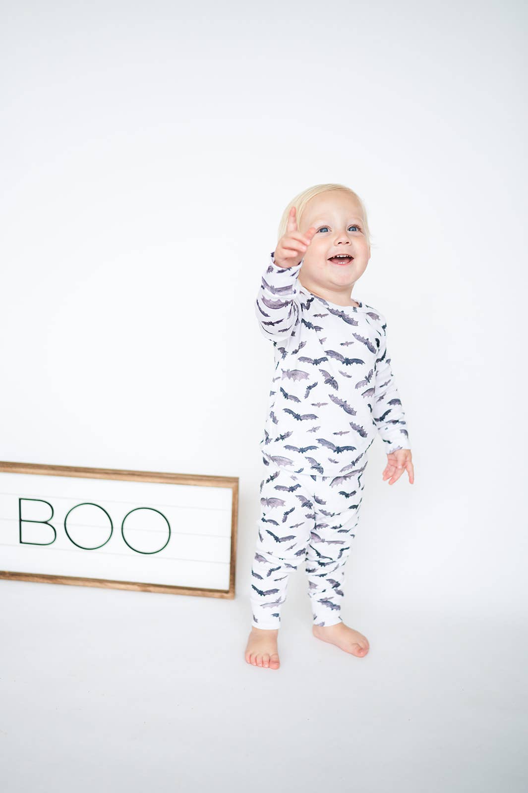 Gaia Baby Goods - Wholesale Sleepsuit - Baby - Organic Cotton Baby / Toddler Pajamas in Halloween Bat Print3