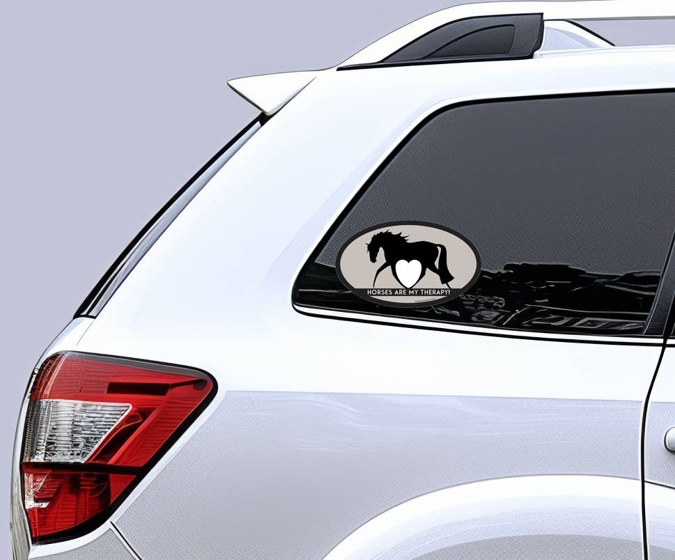 Horse Hollow Press | Pretty Snarky Equestrian Cards|Stickers - Wholesale Sticker - Oval Equestrian Horse Sticker / Therapy / WATERPROOF2