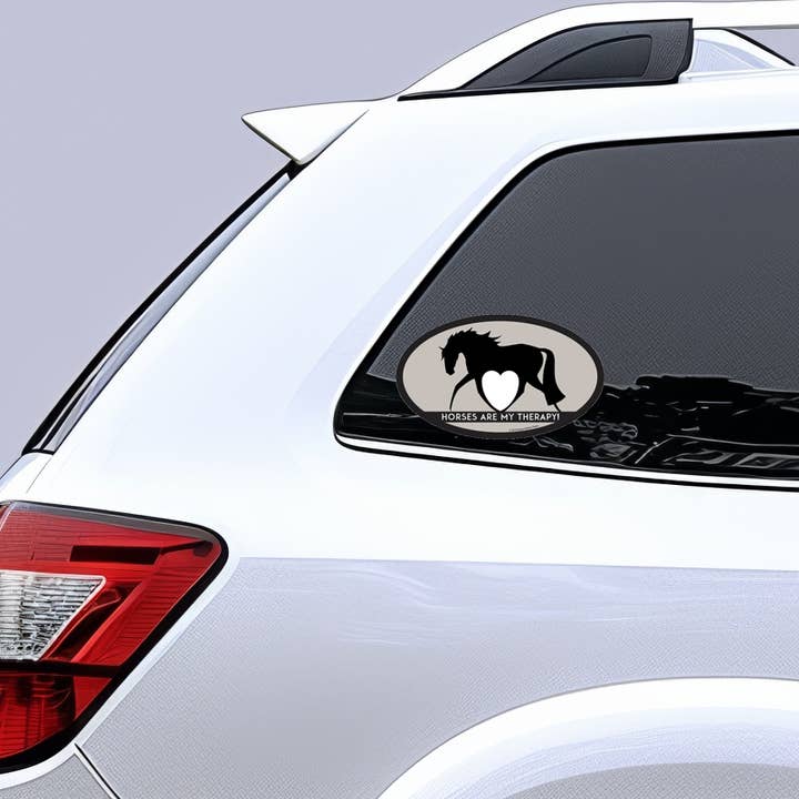 Horse Hollow Press | Pretty Snarky Equestrian Cards|Stickers - Wholesale Sticker - Oval Equestrian Horse Sticker / Therapy / WATERPROOF2