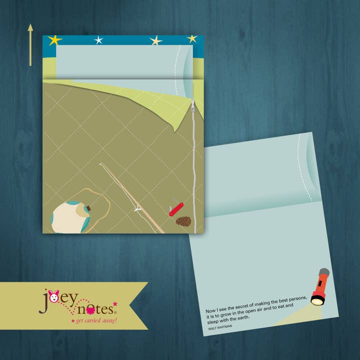 Sleeping Bag - Back to Nature Camping - 6 Cards for $2.50 ea for wholesale by joey notes