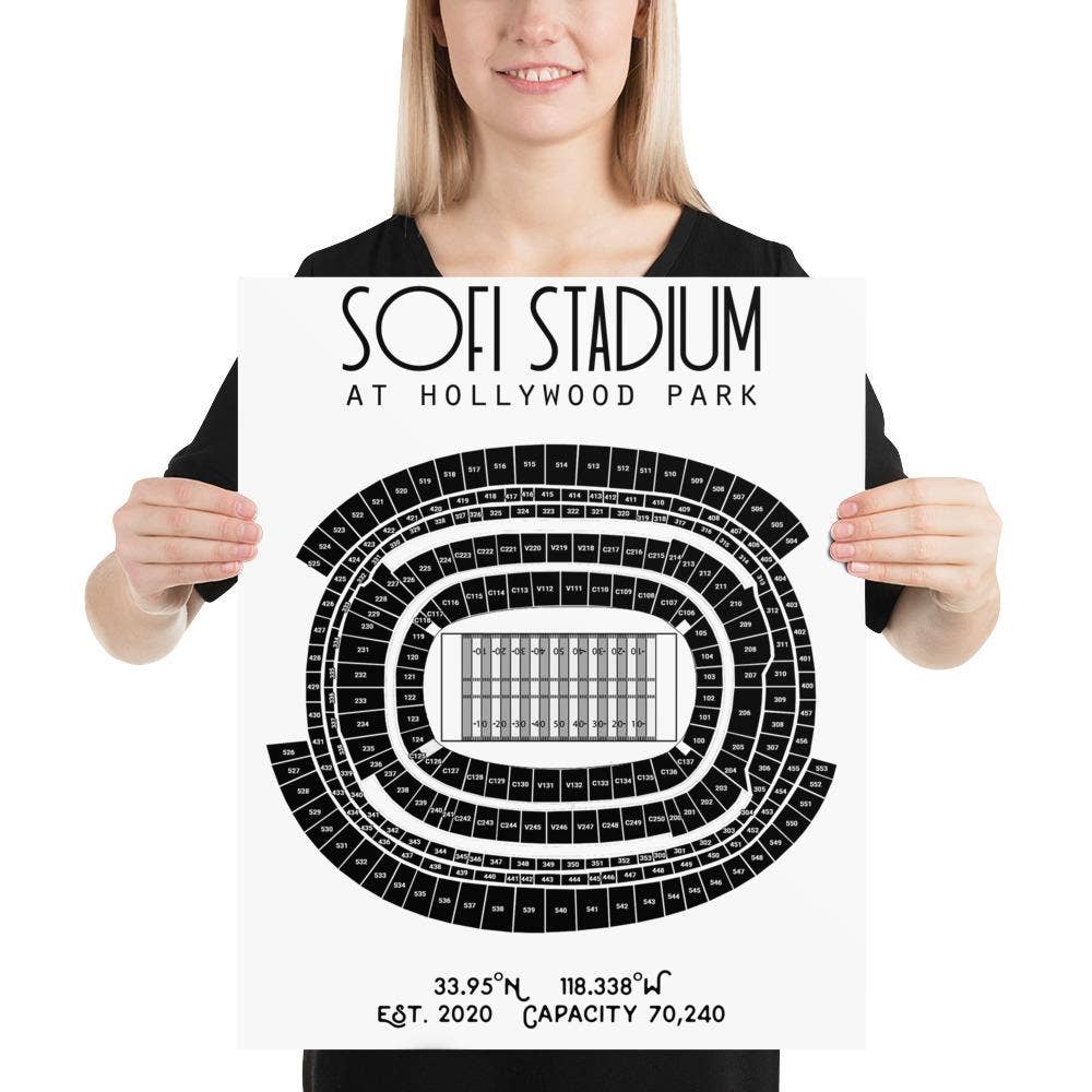 Stadium Prints by BTB - Wholesale Poster - Los Angeles Rams Stadium at Hollywood Park Poster Print3
