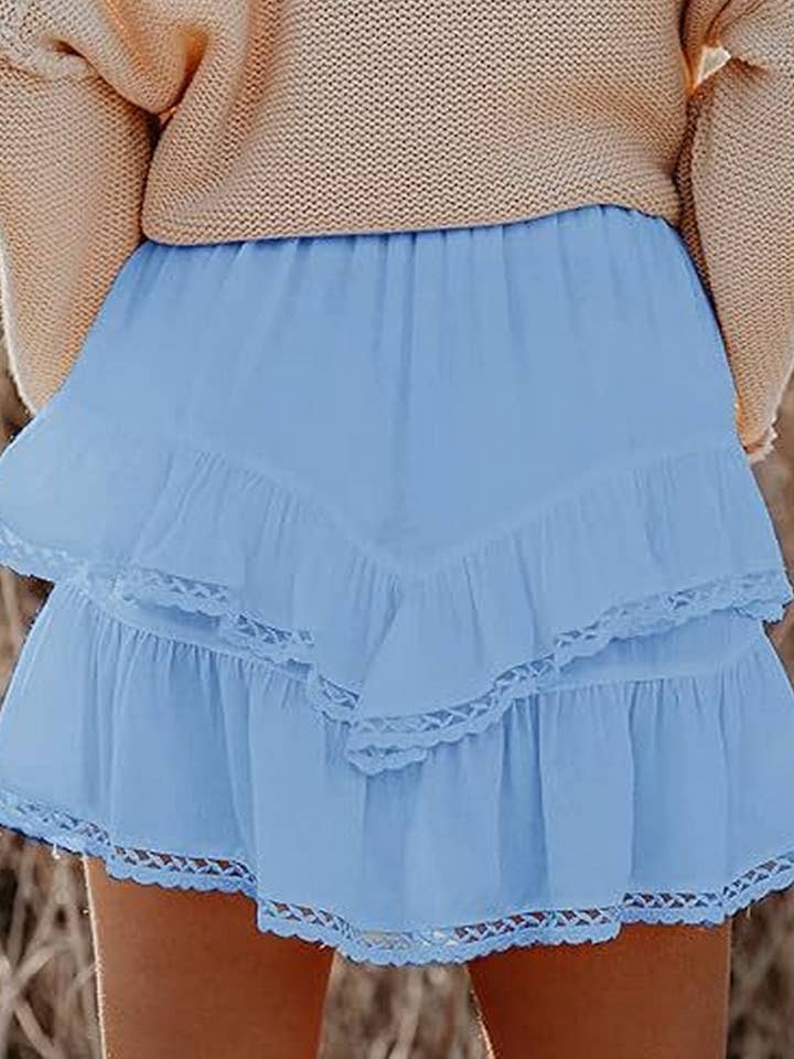 NINEXIS - Wholesale Skirt - Women's - CWBSS0455_HIGH WAIST LAYERED RUFFLE MINI SKIRT12