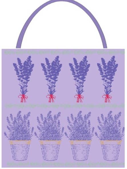 8RL-Tote Jacquard Tissé Lavande Rangées-Motifs de Pots pour la vente par Mierco European Linens