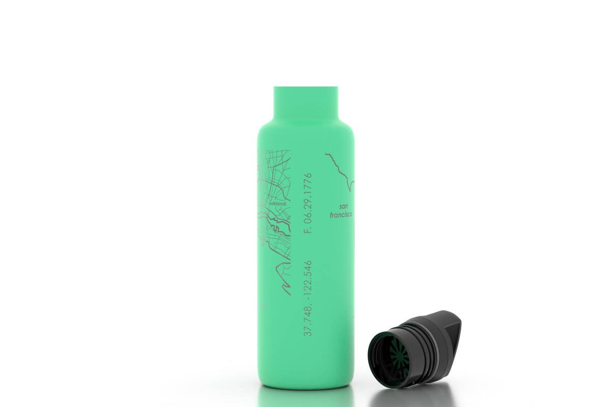 Well Told - Wholesale Water Bottle - San Francisco, CA City Map - Super Bowl - 21 oz Water Bottle7