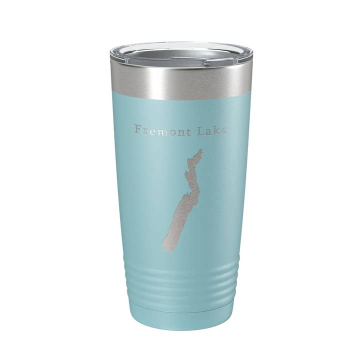 CarveBright - Wholesale Insulated Mug/Tumbler - Fremont Lake Map Tumbler Travel Mug Insulated Laser Engraved Coffee Cup Wyoming 20 oz13