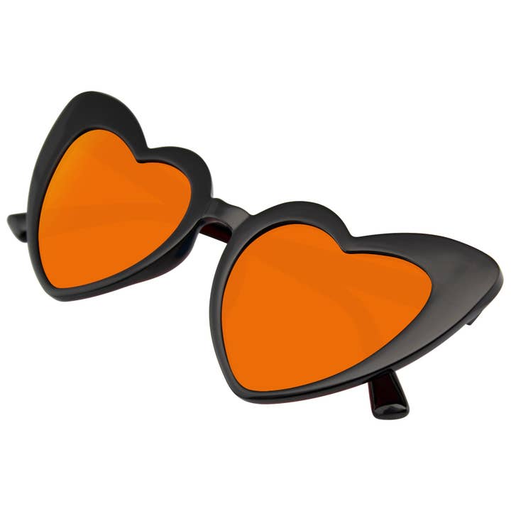 Emblem Eyewear – wholesale Sunglasses – Women's – Oversize Cat Eye Heart Shape Mirrored Lens Sunglasses11