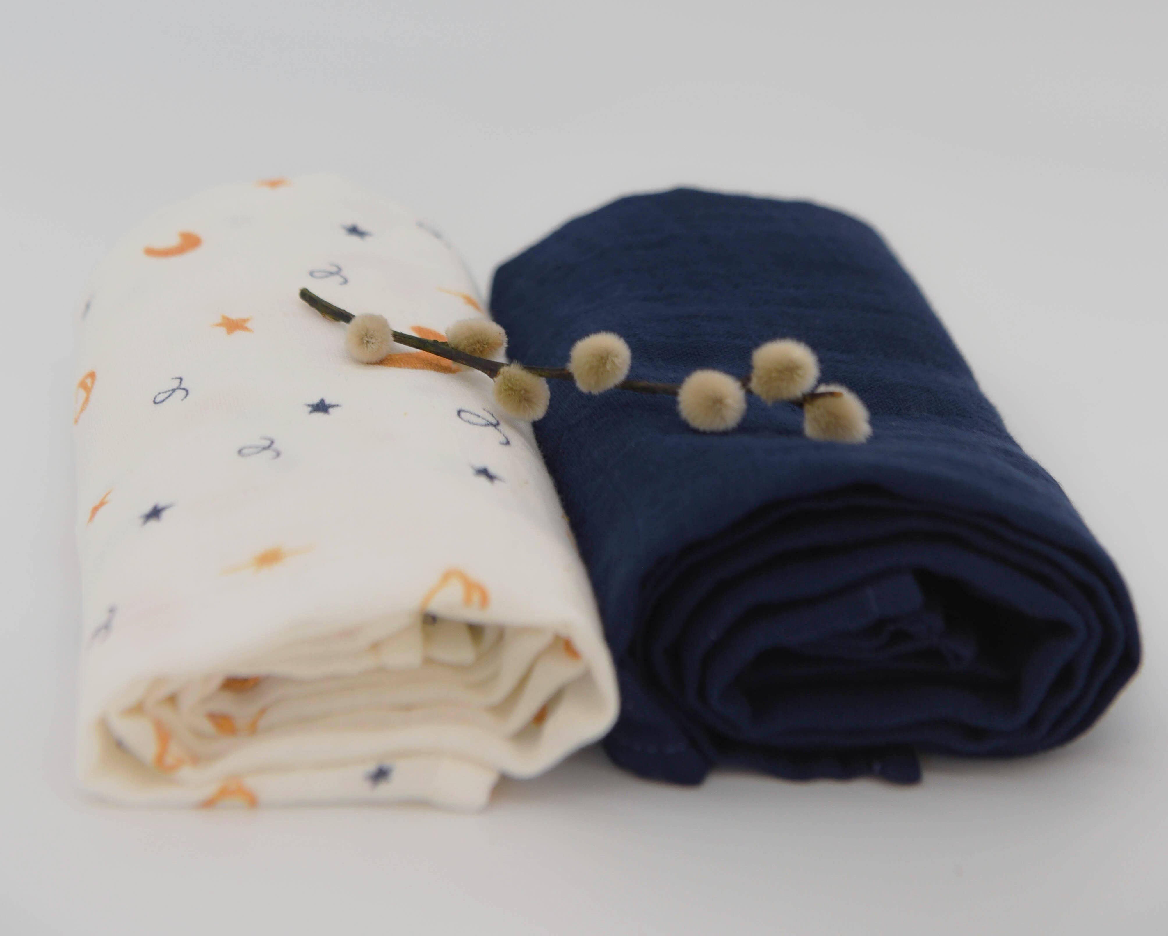 Tom & Mila - Wholesale Deken - Kinderen en baby - Set van 2 extra zachte luiers 70 x 70 cm4