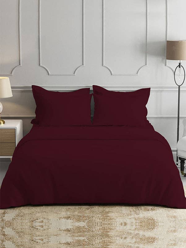 Okao Home Goods - Wholesale Sheet Set - Eggplant Bed Sheet, Bamboo - Cool Bamboo King & Queen Best0