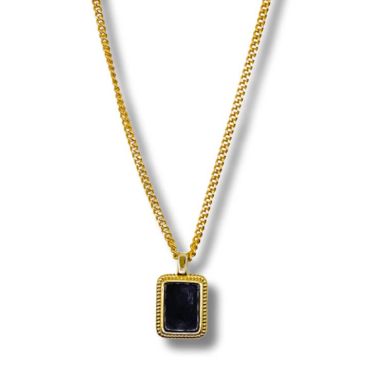 Daniela Janette - Wholesale Halskettinghanger - Zwarte onyx hanger ketting