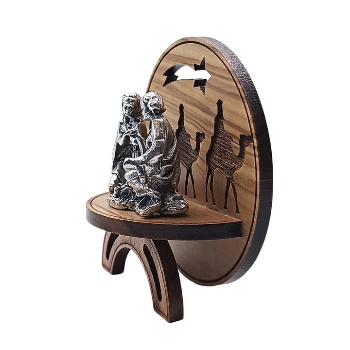 Costa Articoli Religiosi - Wholesale Nativity Scene Decor - Olive and metal nativity scene cm. 6.51