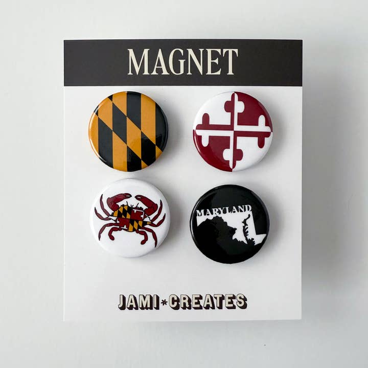 Maryland Fridge Magnet Set (4) for wholesale by Jami Creates