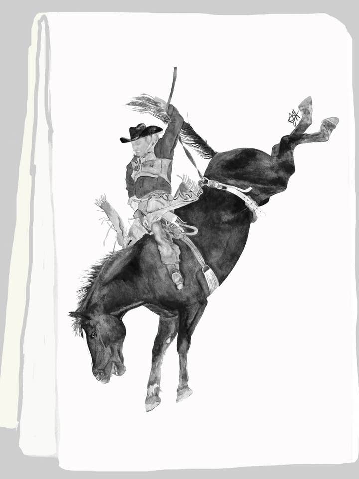 Torchon - Wyatt (B&W) pour la vente par DOLLY ESTELLE