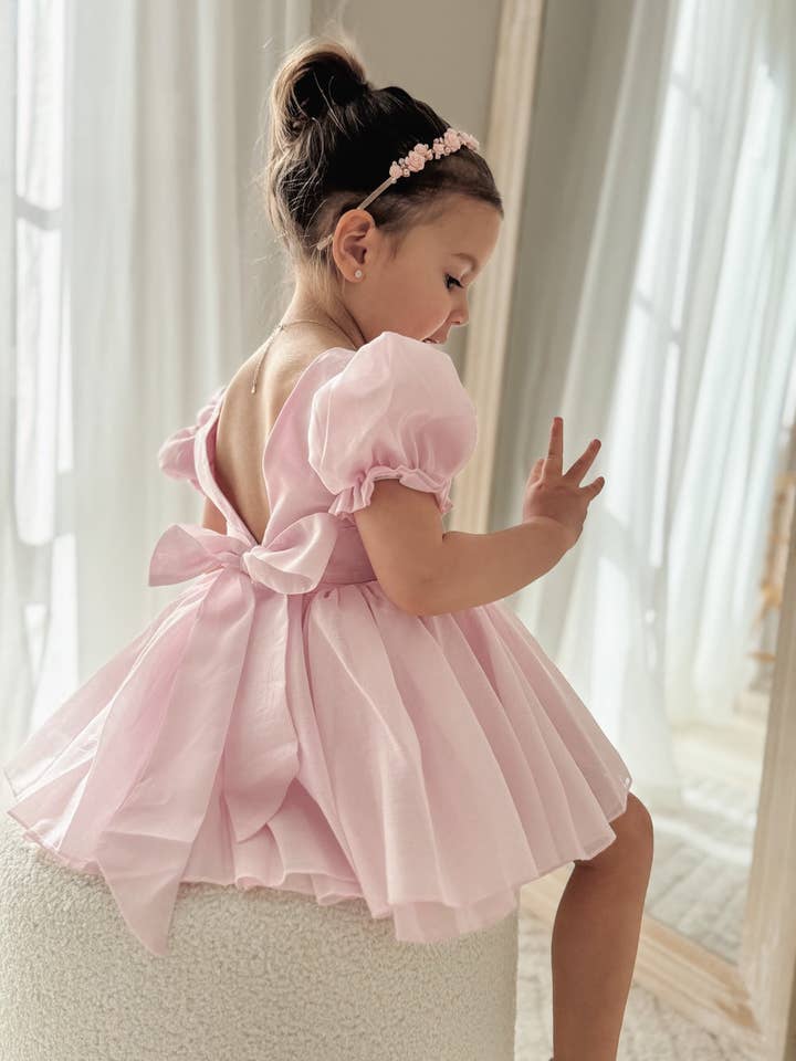 A Little Lacey - Wholesale Dress – Kids - Arabella Girls Pink Dress0