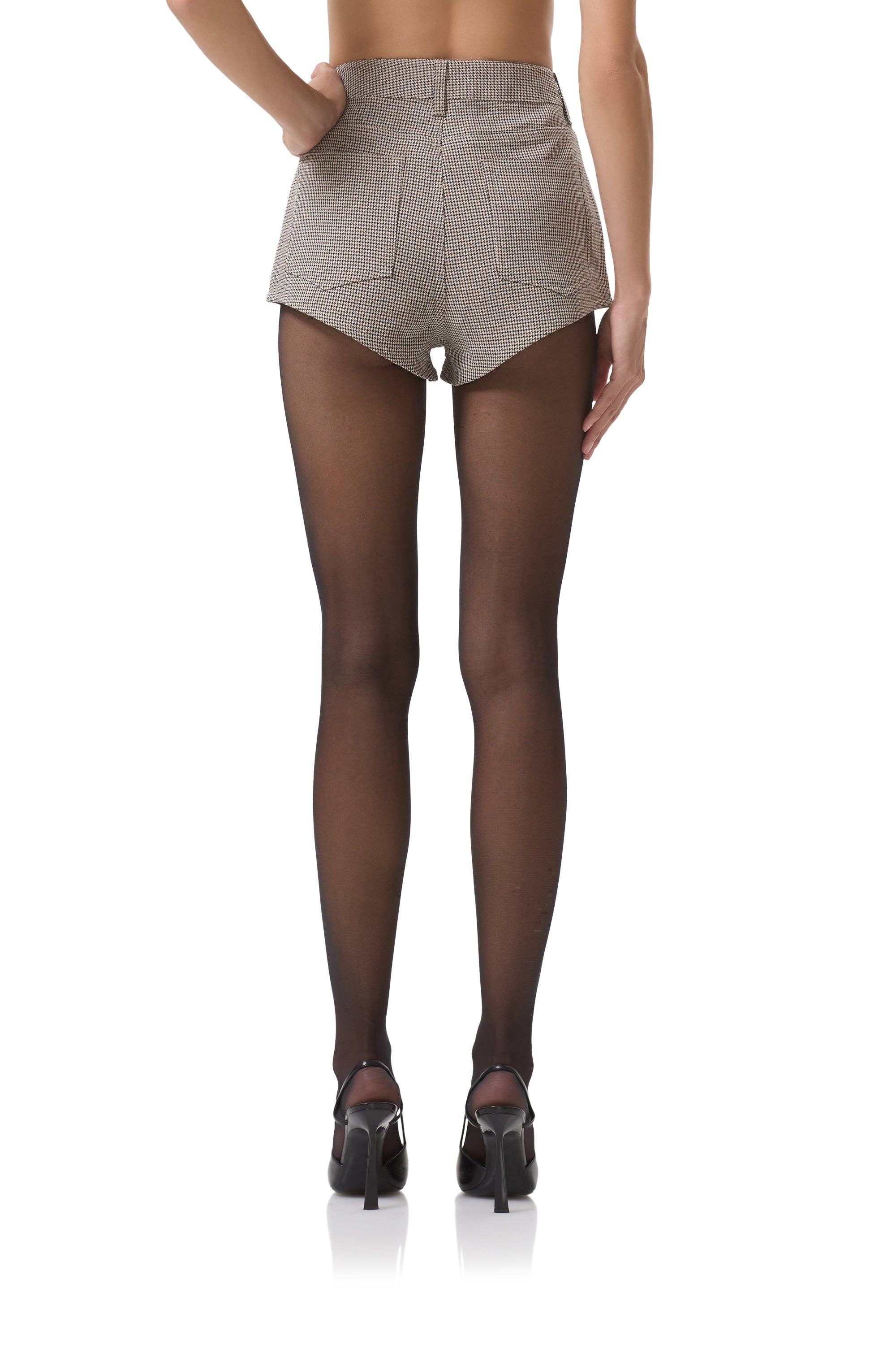 Beckham Short - Grey Houndstooth for wholesale on Faire4