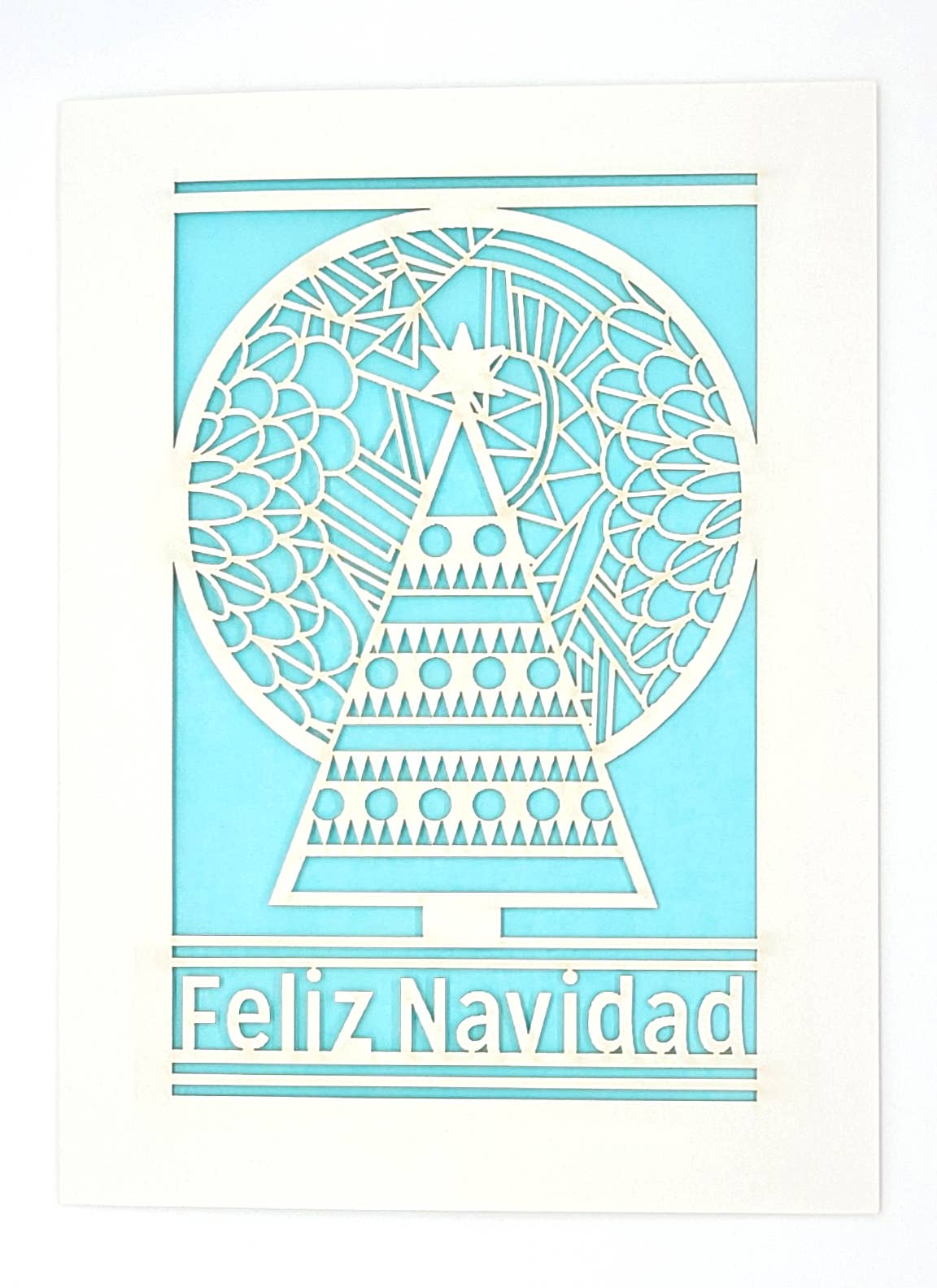 two hermanas – Großhandel Weihnachtskarte – Feliz Navidad - Baum und Mond - Fröhliche Weihnachten4