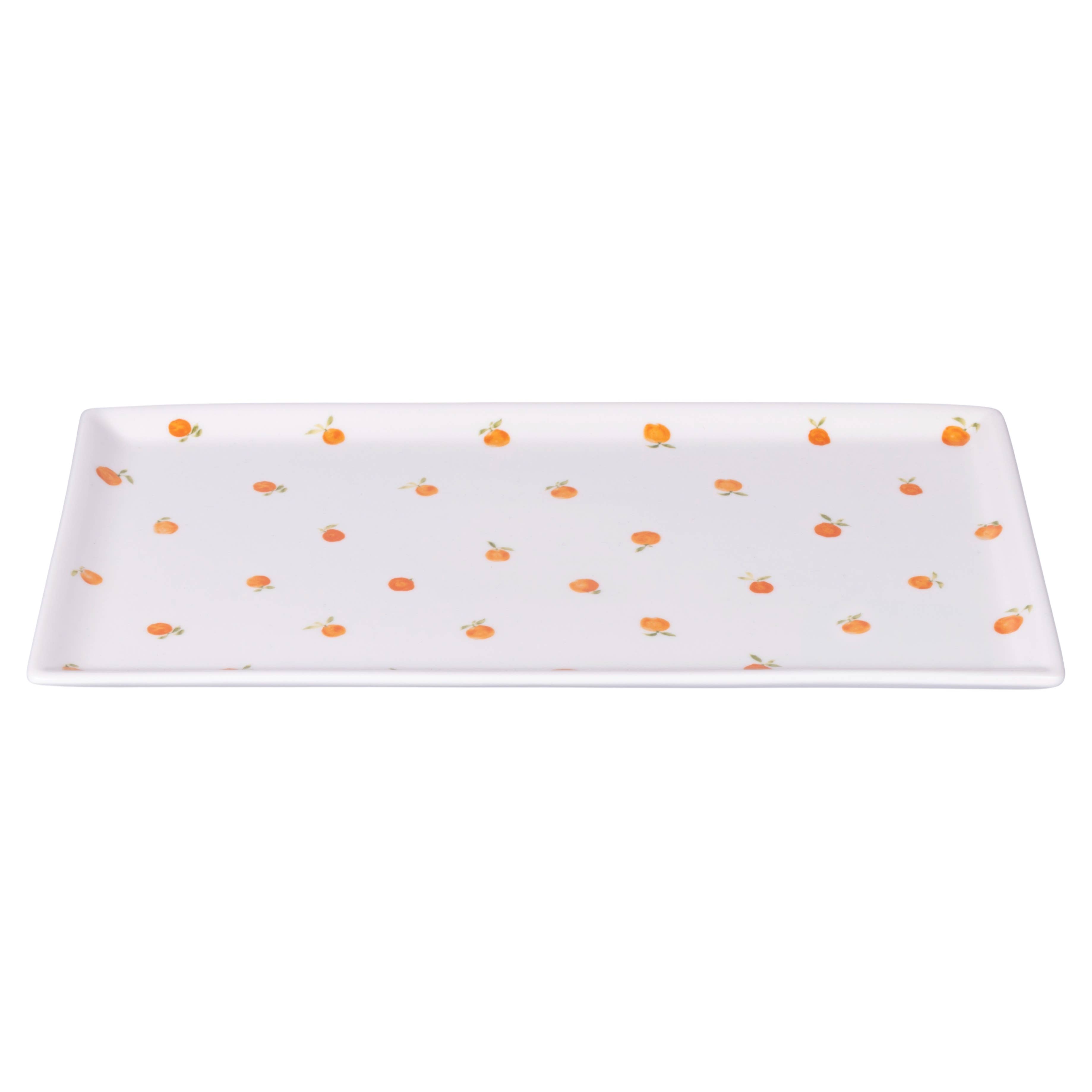VdE Tivoli 1996 - Wholesale Dinner Plate - Fruit Life Rectangular Plate 2 Assorted 31.5x16.5CM Orange1