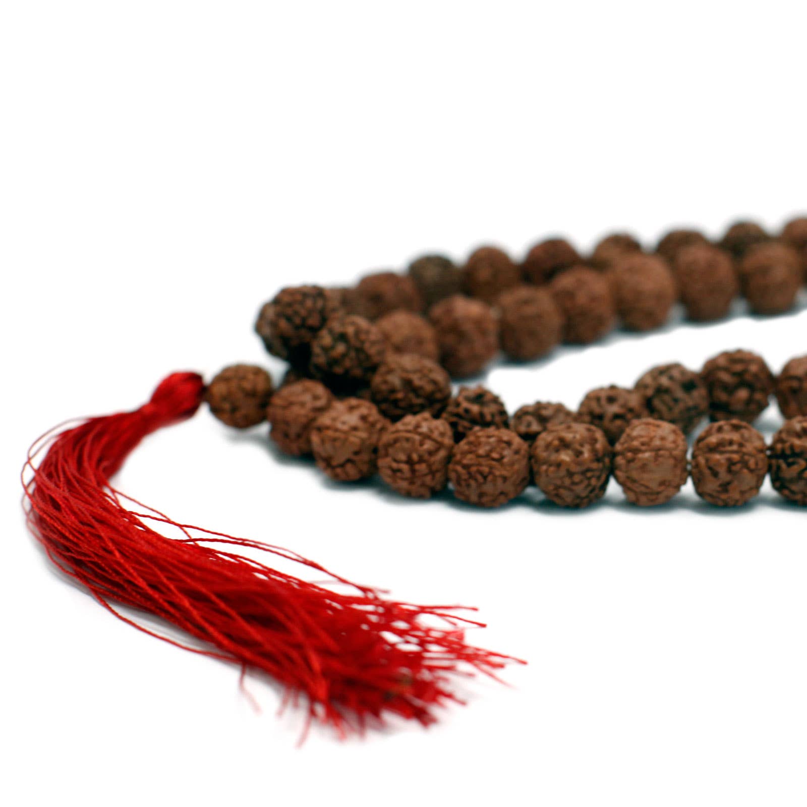 Ancient Wisdom - Vente Collier de prière en perles - Mala de 108 Rudraksha - Marron1