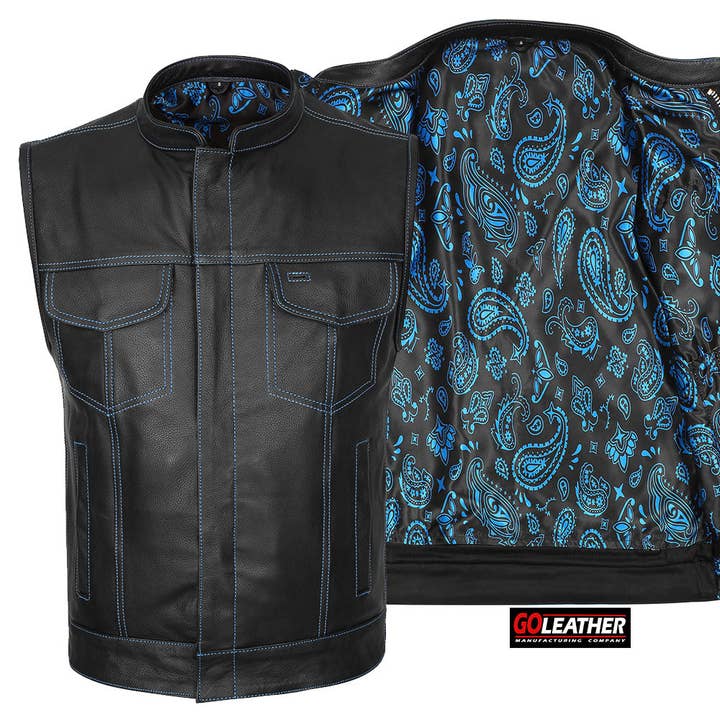 Fury - Clubweste (Blau) für den Großhandel von Goleather